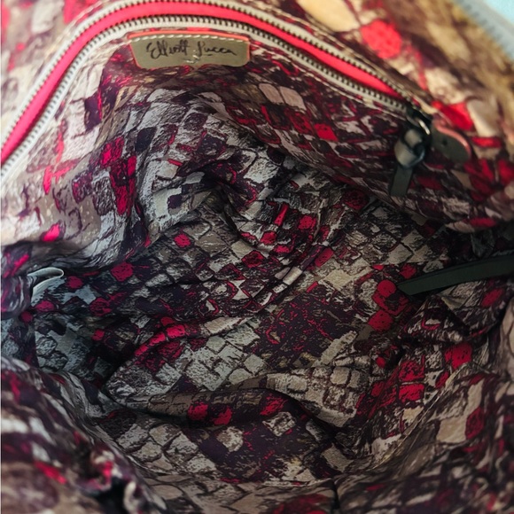 Elliott Lucca Taupe Leather Satchel - Picture 9 of 12